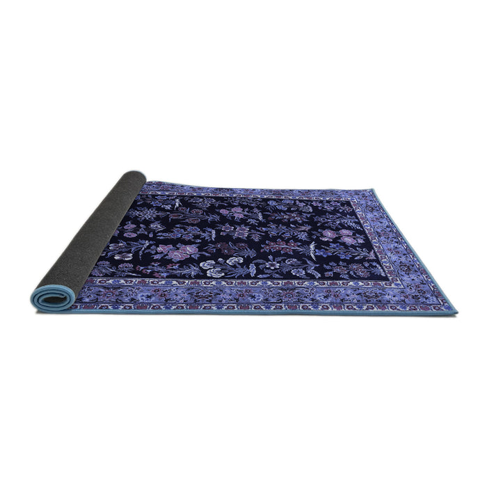 Sideview of Animal Blue Traditional Rug, tr1664blu