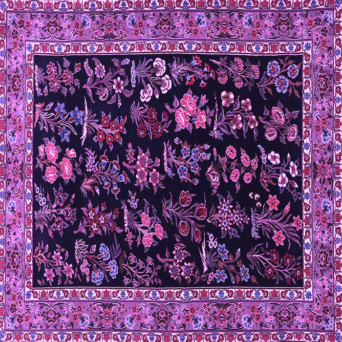 Square Animal Purple Traditional Rug, tr1664pur