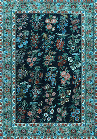 Animal Light Blue Traditional Rug, tr1664lblu