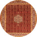 Machine Washable Persian Orange Traditional Area Rugs, wshtr1665org