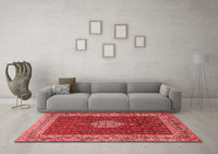 Machine Washable Persian Red Traditional Rug, wshtr1665red