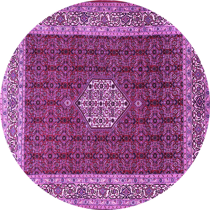 Round Machine Washable Persian Purple Traditional Area Rugs, wshtr1665pur