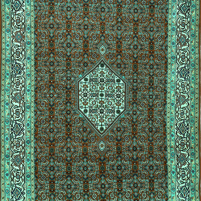 Machine Washable Persian Turquoise Traditional Area Rugs, wshtr1665turq