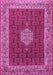 Machine Washable Persian Pink Traditional Rug, wshtr1665pnk