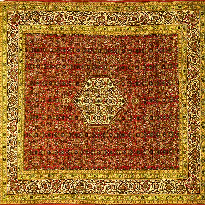Square Persian Yellow Traditional Rug, tr1665yw