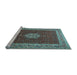 Sideview of Machine Washable Persian Light Blue Traditional Rug, wshtr1665lblu