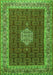 Serging Thickness of Machine Washable Persian Green Traditional Area Rugs, wshtr1665grn