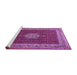 Sideview of Machine Washable Persian Purple Traditional Area Rugs, wshtr1665pur