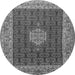 Machine Washable Persian Gray Traditional Rug, wshtr1665gry