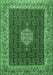 Machine Washable Persian Emerald Green Traditional Area Rugs, wshtr1665emgrn