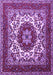 Machine Washable Medallion Purple Traditional Area Rugs, wshtr1666pur