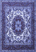 Medallion Blue Traditional Rug, tr1666blu