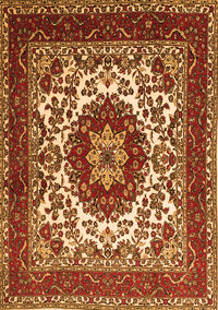 Medallion Orange Traditional Rug, tr1666org