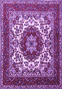 Medallion Purple Traditional Rug, tr1666pur