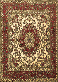 Medallion Brown Traditional Rug, tr1666brn