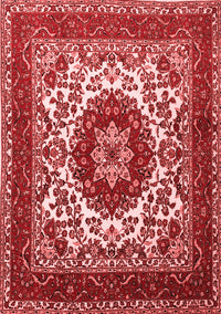 Medallion Red Traditional Rug, tr1666red