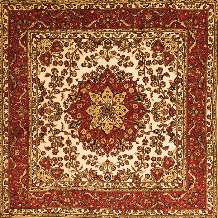Serging Thickness of Medallion Orange Traditional Rug, tr1666org