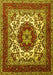 Medallion Yellow Traditional Rug, tr1666yw