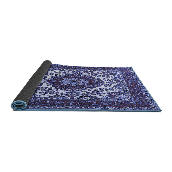 Sideview of Medallion Blue Traditional Rug, tr1666blu