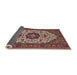 Sideview of Traditional Saffron Red Medallion Rug, tr1667