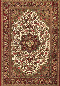 Medallion Brown Traditional Rug, tr1667brn