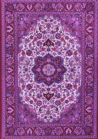 Medallion Purple Traditional Rug, tr1667pur