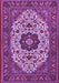 Medallion Purple Traditional Rug, tr1667pur