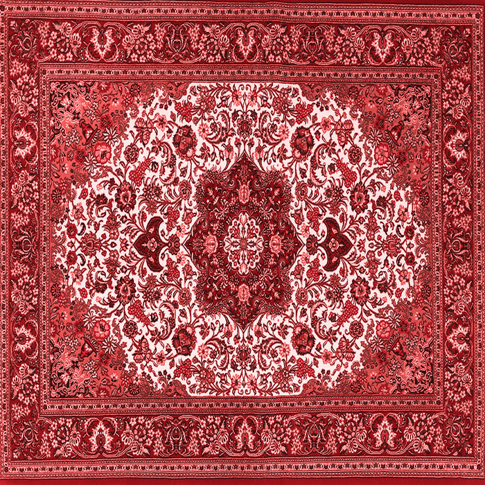 Machine Washable Medallion Red Traditional Rug, wshtr1667red