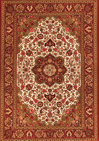 Medallion Orange Traditional Rug, tr1667org