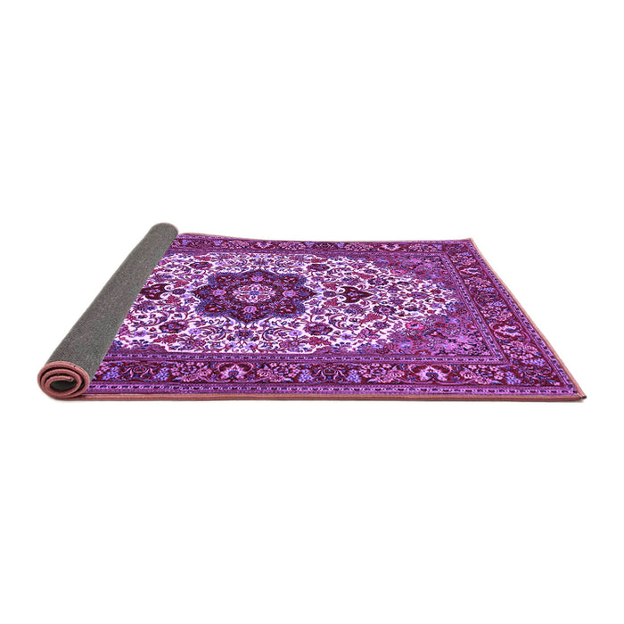 Sideview of Medallion Purple Traditional Rug, tr1667pur