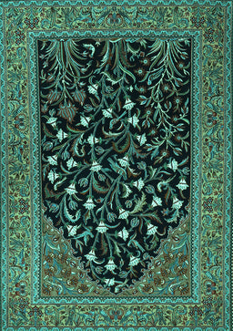 Animal Turquoise Traditional Rug, tr1668turq