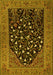 Animal Yellow Traditional Rug, tr1668yw