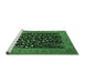 Sideview of Machine Washable Animal Emerald Green Traditional Area Rugs, wshtr1668emgrn