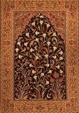 Animal Orange Traditional Rug, tr1668org