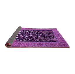 Sideview of Animal Purple Traditional Rug, tr1668pur