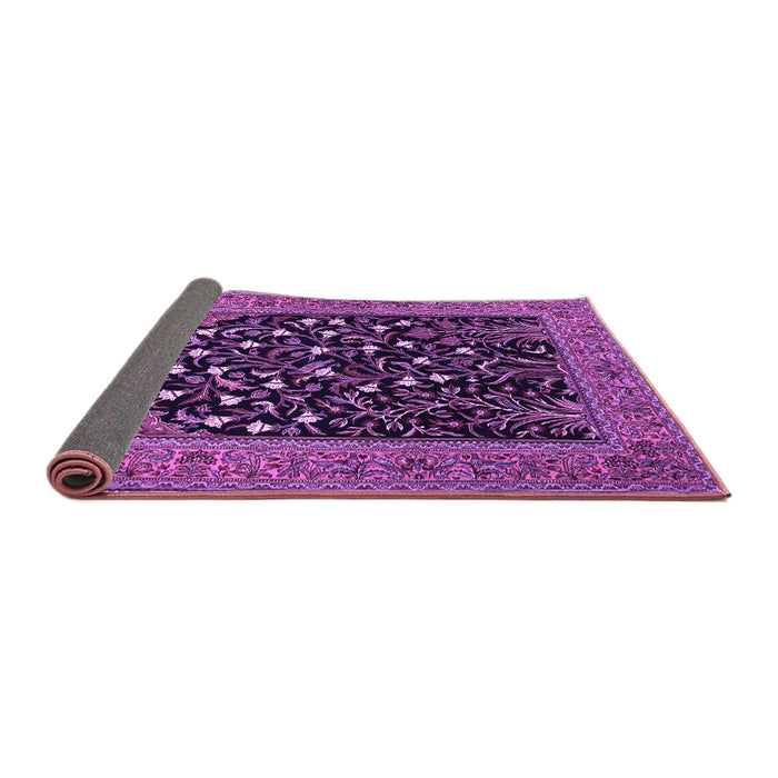 Sideview of Animal Purple Traditional Rug, tr1668pur