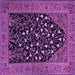 Square Animal Purple Traditional Rug, tr1668pur