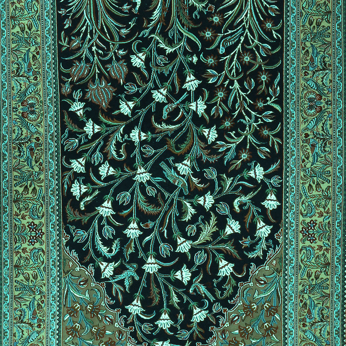 Machine Washable Animal Turquoise Traditional Area Rugs, wshtr1668turq