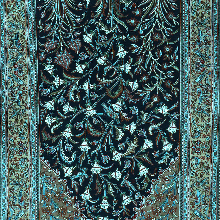 Machine Washable Animal Light Blue Traditional Rug, wshtr1668lblu