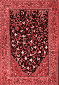 Animal Red Traditional Rug, tr1668red