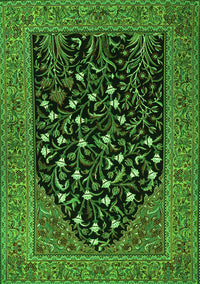 Animal Green Traditional Rug, tr1668grn