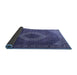 Sideview of Medallion Blue Traditional Rug, tr1669blu