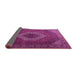 Sideview of Medallion Pink Traditional Rug, tr1669pnk