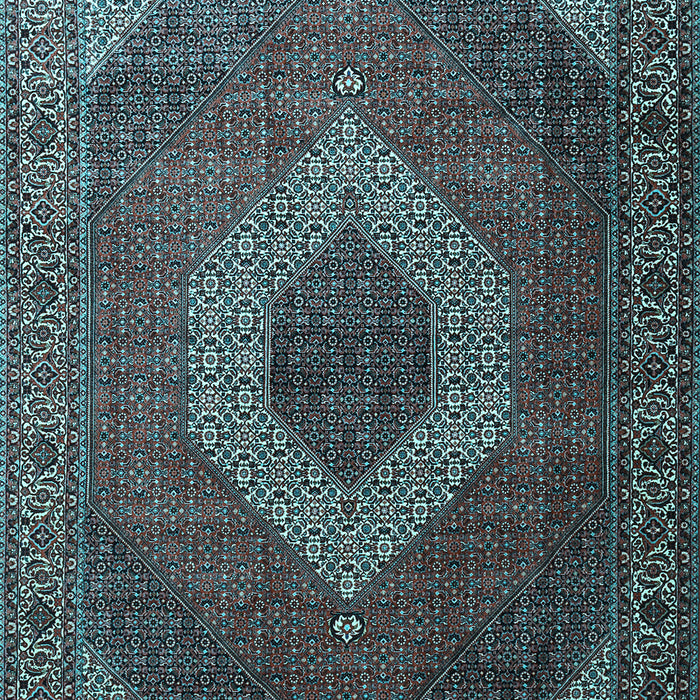 Machine Washable Medallion Light Blue Traditional Rug, wshtr1669lblu