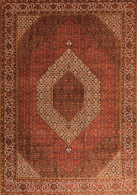 Medallion Orange Traditional Rug, tr1669org