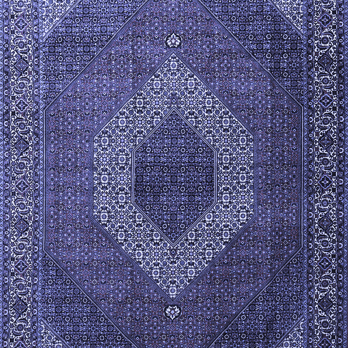 Machine Washable Medallion Blue Traditional Rug, wshtr1669blu