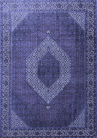 Medallion Blue Traditional Rug, tr1669blu