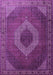 Machine Washable Medallion Purple Traditional Area Rugs, wshtr1669pur