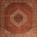 Serging Thickness of Medallion Orange Traditional Rug, tr1669org