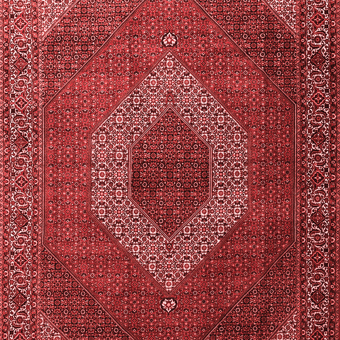 Machine Washable Medallion Red Traditional Rug, wshtr1669red